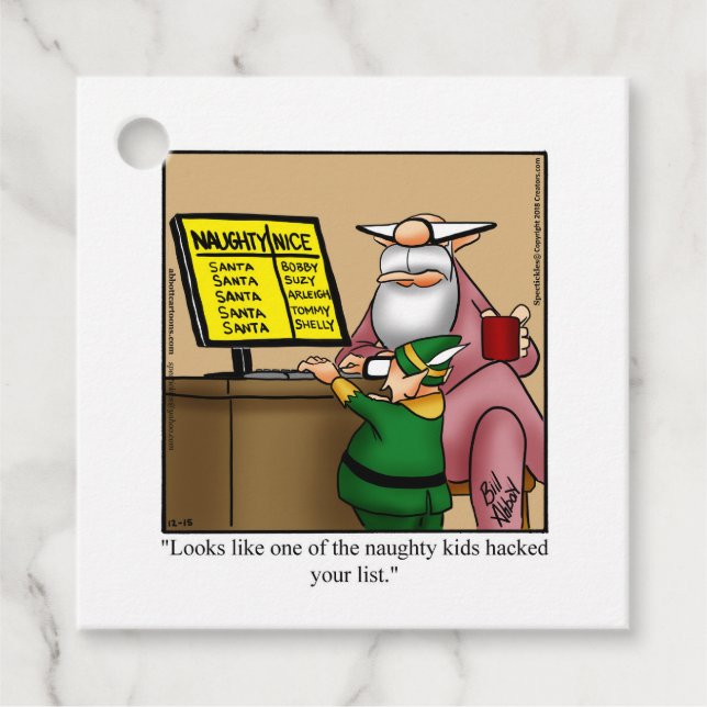 Funny Christmas  Holiday Gift Tags (Front)