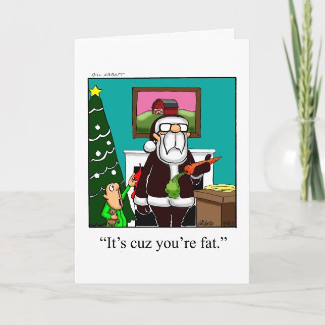 Funny Christmas Holiday Greeting Card (Front)