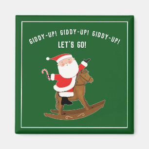 Funny Christmas Holiday Horse Magnet