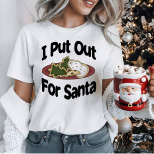 Funny Christmas Holiday I Put Out For Santa Tri-Blend Shirt