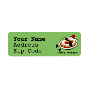 FUNNY CHRISTMAS HOLIDAY KRINGLE ADDRESS LABEL
