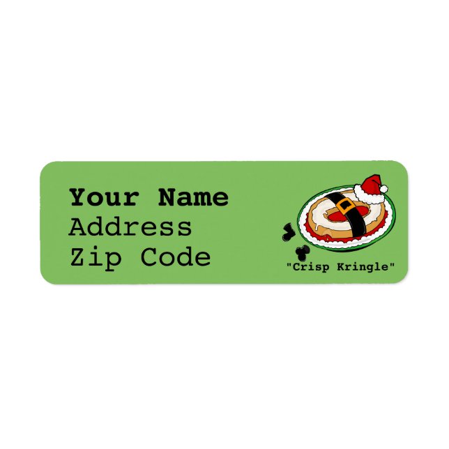 FUNNY CHRISTMAS HOLIDAY KRINGLE ADDRESS LABEL (Front)