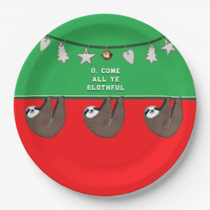 Funny Christmas Holiday Paper Plate