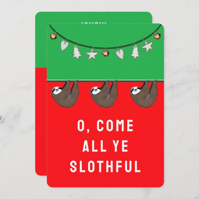 Funny Christmas Holiday Party Invitation (Front/Back)