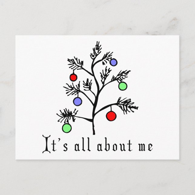 Funny Christmas Holiday Postcard (Front)