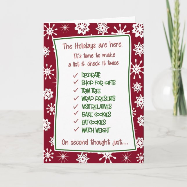 Funny Christmas Holiday Stress Card (Front)