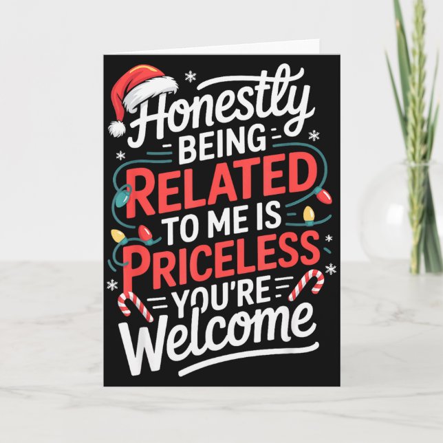 Funny Christmas Humor Pajama Xmas For Men Women Ki Card (Front)