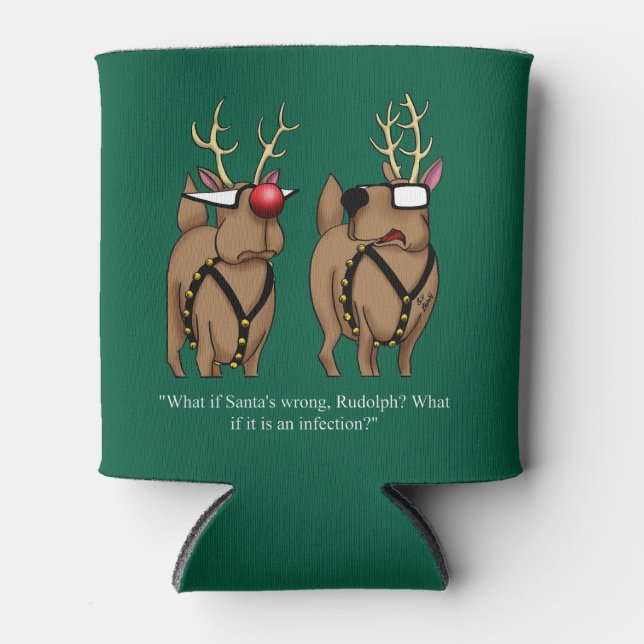 Funny Christmas Humour Can Cooler Gift (Front)