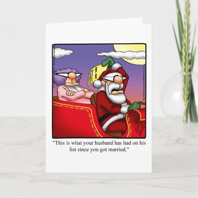 Funny Christmas Humour Card For Him (Front)