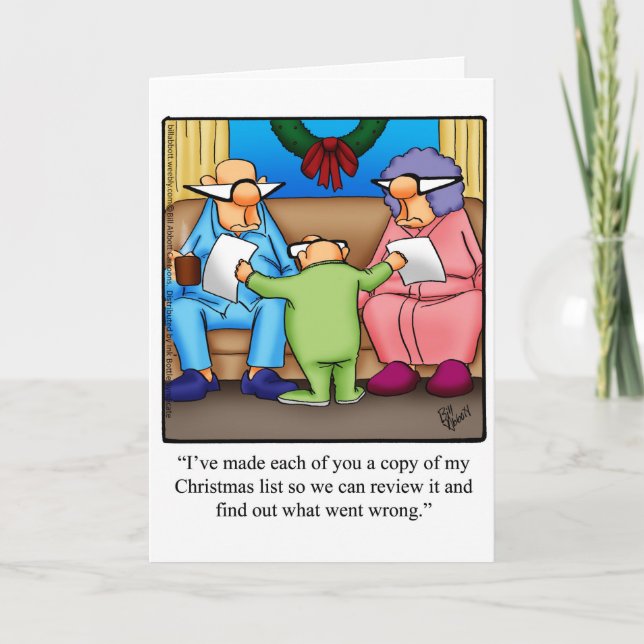 Funny Christmas Humour Greeting Card (Front)