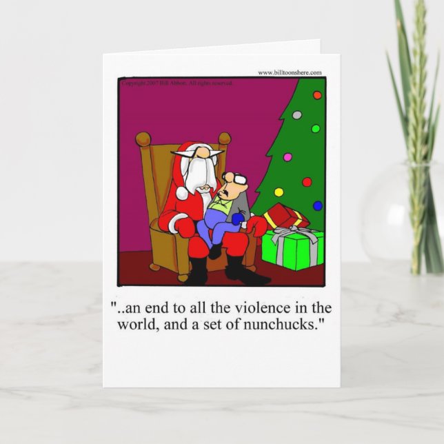 Funny Christmas Humour Greeting Card (Front)
