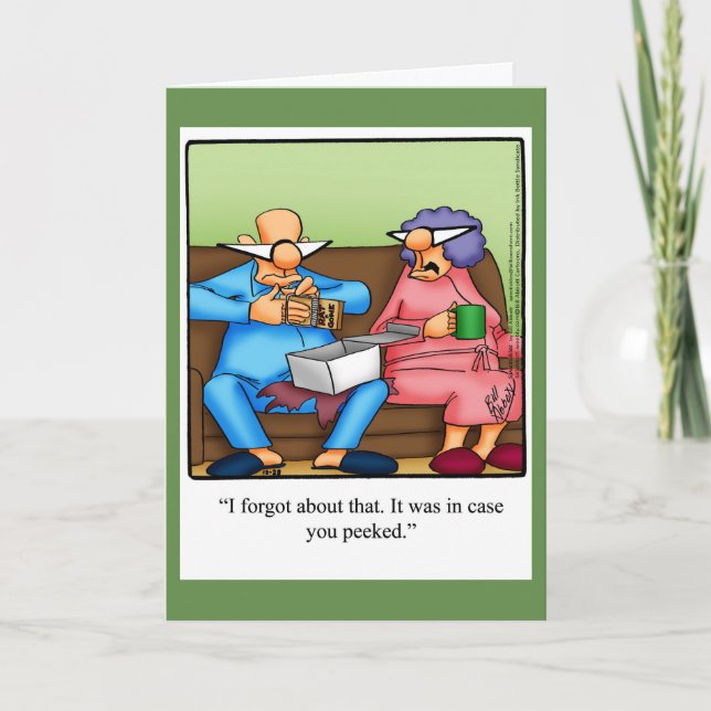 Funny Christmas Humour Greeting Card (Front)
