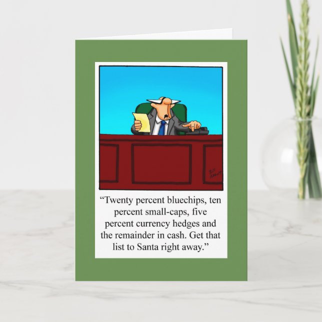 Funny Christmas Humour Greeting Card (Front)