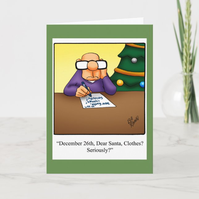 Funny Christmas Humour Greeting Card (Front)