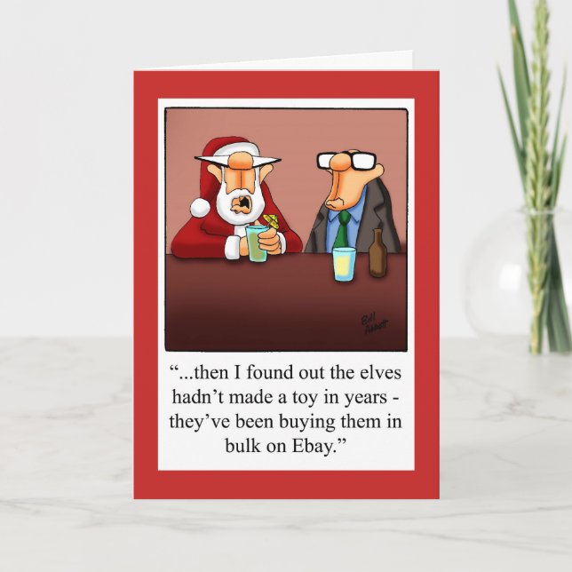 Funny Christmas Humour Greeting Card (Front)