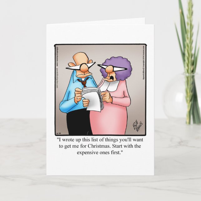 Funny Christmas Humour Greeting Card For Him (Front)