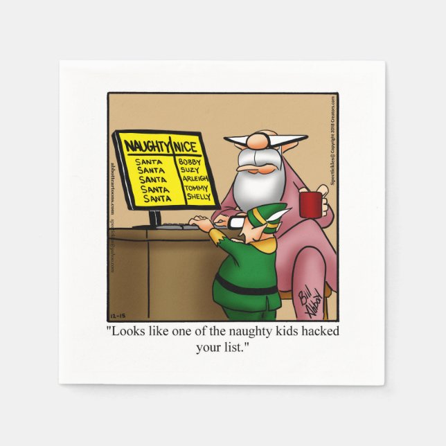 Funny Christmas Humour Napkins (Front)