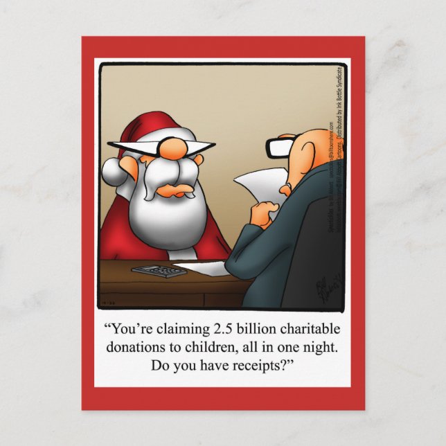 Funny Christmas Humour Postcard (Front)