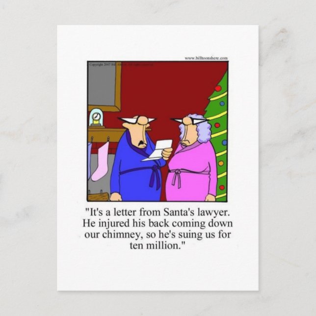 Funny Christmas Humour Postcard (Front)