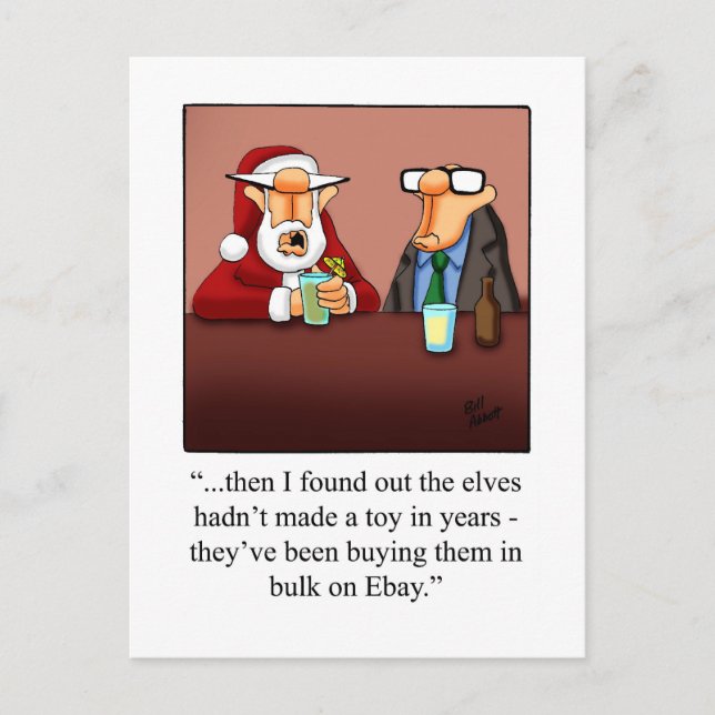Funny Christmas Humour Postcard Spectickles (Front)
