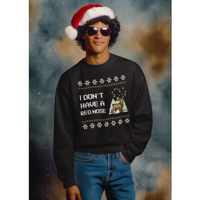 Funny Christmas Humour  Reindeer Sweatshirt (Creator Uploaded)