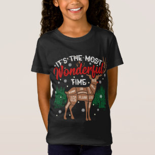 Funny Christmas hunting xmas deer hunter reindeer T-Shirt