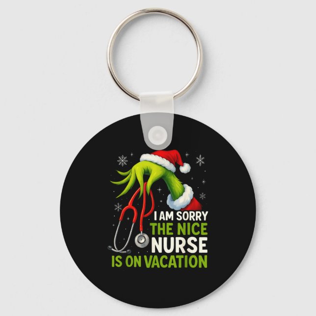Funny Christmas I Am Sorry The Niche Nurse Medical Key Ring (Front)