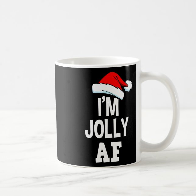 Funny Christmas I'm Jolly Af Tee Cute Santa Men Wo Coffee Mug (Right)