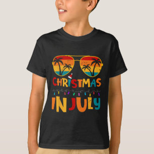 Funny Christmas In July Santa Hat Sungles Summer V T-Shirt