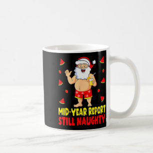 Funny Christmas In July Santa Summer Vacation Men  Coffee Mug