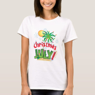 Funny Christmas in July Shirt Summer Beach Vacatio
