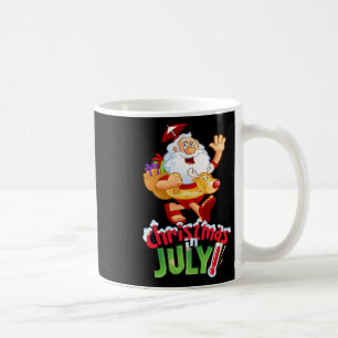 Funny Christmas In July Shirt Summer Reindeer Floa Coffee Mug