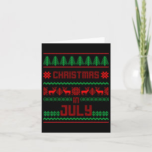 Funny Christmas In July Shirt Summer Ugly Sweater Card