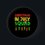 Funny Christmas In July Squad Hawaii Beach Summer  6 Cm Round Badge<br><div class="desc">Funny Christmas In July Squad Hawaii Beach Summer Xmas Santa</div>