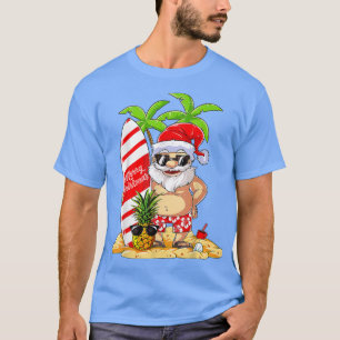 Funny Christmas in July Summer Santa Sunglasses Xm T-Shirt