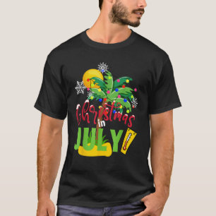 Funny Christmas In July Tee Summer Beach Vacation 
