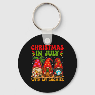 Funny Christmas In July With My Gnomies Gnomes Sum Key Ring