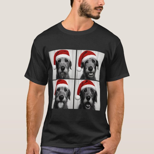 Funny Christmas Irish Wolfhound Santa Dog Lover Ph T-Shirt (Front)