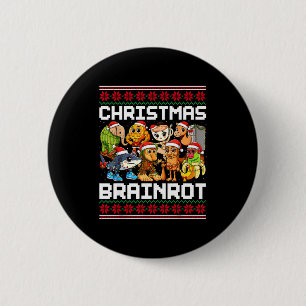 Funny Christmas Italian Brain Rot For Men Women Bo 6 Cm Round Badge