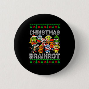 Funny Christmas Italian Brain Rot Italian Brainrot 6 Cm Round Badge