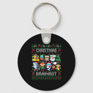 Funny Christmas Italian Brain Rot Italian Brainrot Key Ring