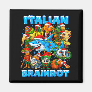 Funny Christmas Italian Brain Rot Italian Brainrot Magnet