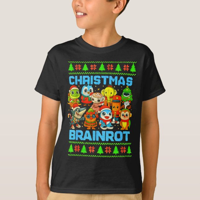 Funny Christmas Italian Brain Rot Italian Brainrot T-Shirt (Front)