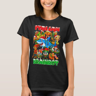 Funny Christmas Italian Brain Rot Italian Brainrot T-Shirt