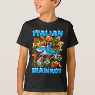 Funny Christmas Italian Brain Rot Italian Brainrot T-Shirt