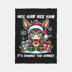 Funny Christmas Italian Christmas Dominic T Fleece Blanket