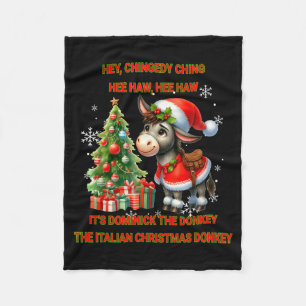 Funny Christmas Italian Christmas Dominick The  Fleece Blanket