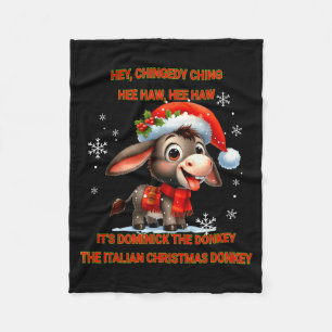 Funny Christmas Italian Christmas Dominick The  Fleece Blanket