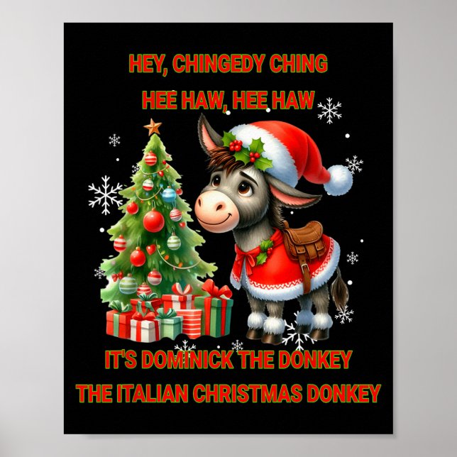 Funny Christmas Italian Christmas Dominick The  Poster (Front)
