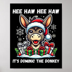 Funny Christmas Italian Christmas Donkey Dominic T Poster